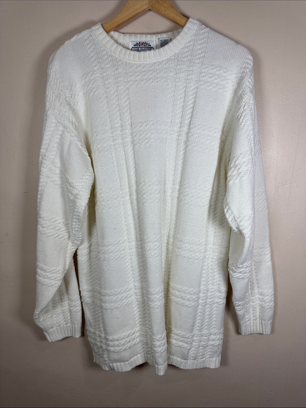 VTG Womens Knit Crewneck Sweater Oversized Rory Gilmore Girls 90s Cottage XL